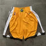 Short de basket jaune des Golden State Warriors