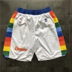 Denver Nuggets Throwback White Basketball Shorts
