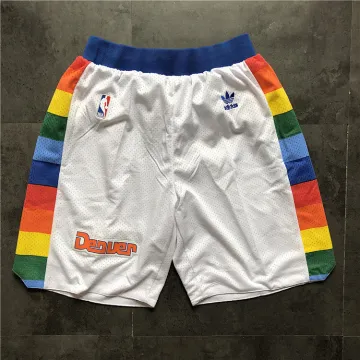 Denver Nuggets Throwback White Basketball Shorts