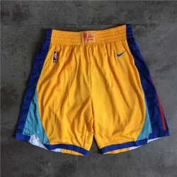 Golden State Warriors Yellow Basketball Shorts