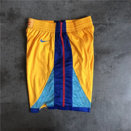 Golden State Warriors Yellow Basketball Shorts
