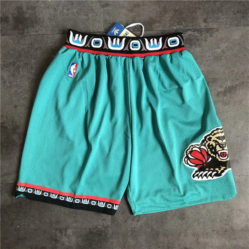 Memphis Grizzlies Throwback Green Basketball Shorts