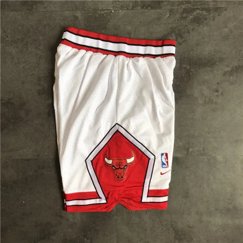 Chicago Bulls Throwback White Basketball Shorts