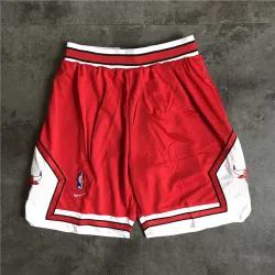 Chicago Bulls Throwback Red Basketball Shorts - product photo Chicago Bulls Throwback Red Basketball Shorts