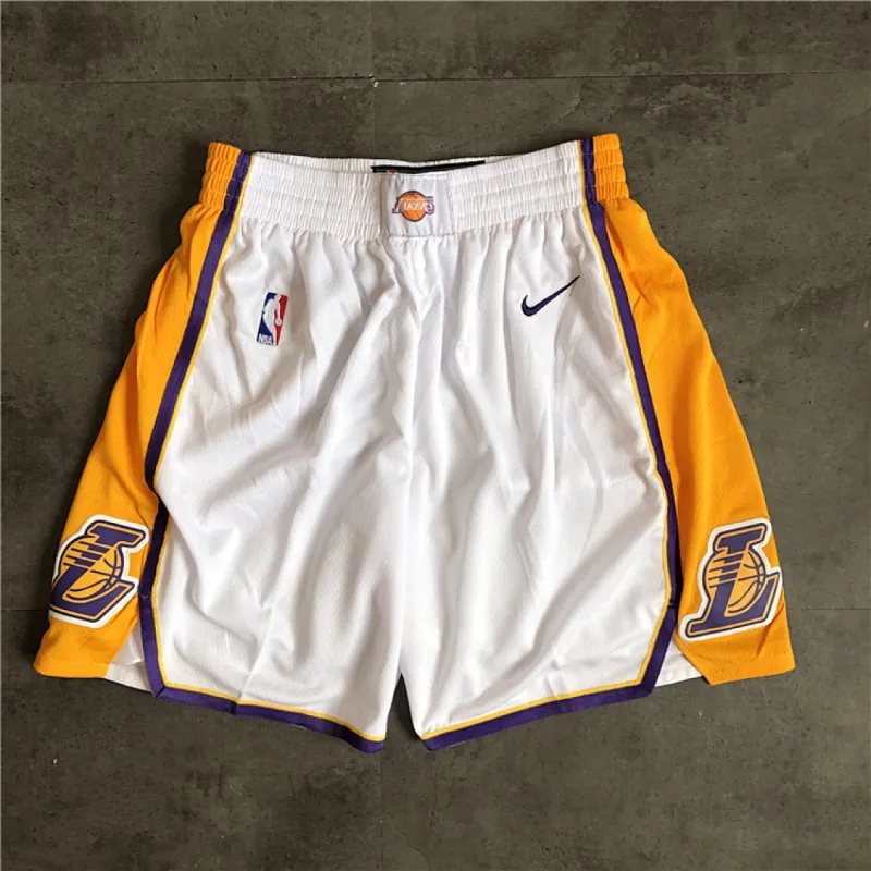 Los Angeles Lakers 2018 White Basketball Shorts