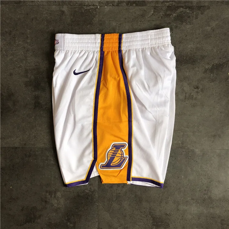 Los Angeles Lakers 2018 White Basketball Shorts