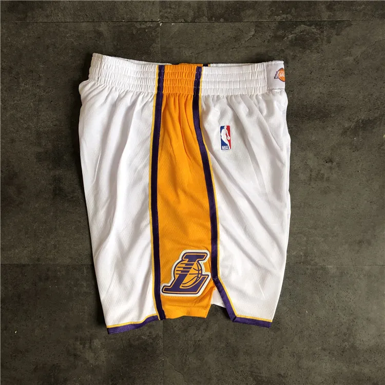 Los Angeles Lakers 2018 White Basketball Shorts