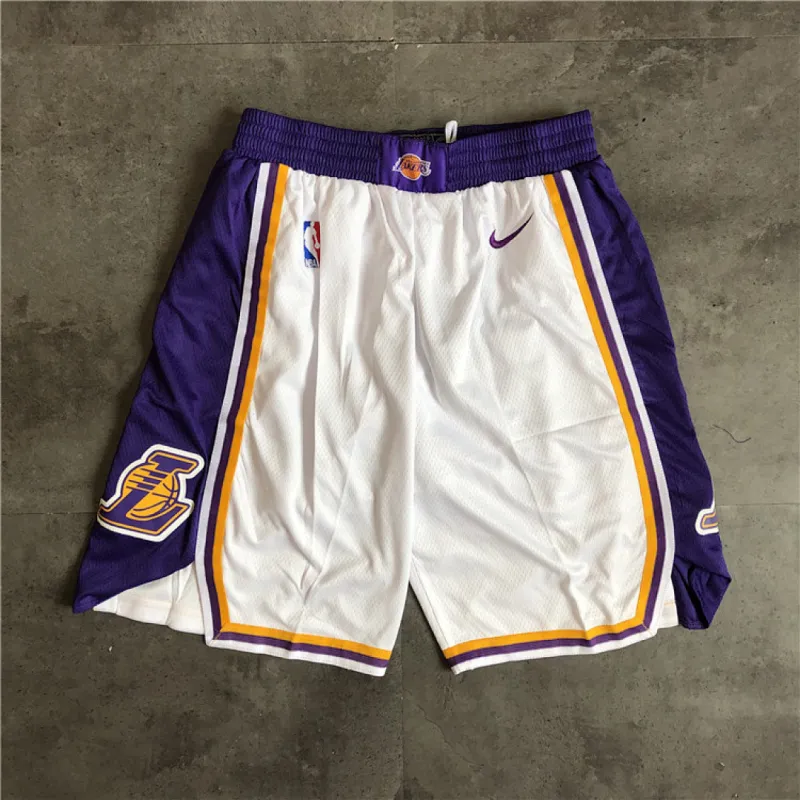 Los Angeles Lakers 2019 White Basketball Shorts