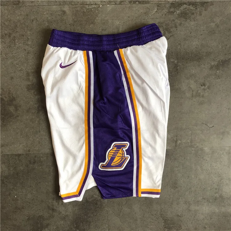 Los Angeles Lakers 2019 White Basketball Shorts