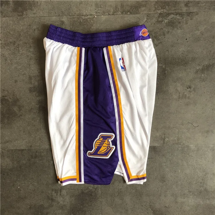 Los Angeles Lakers 2019 White Basketball Shorts