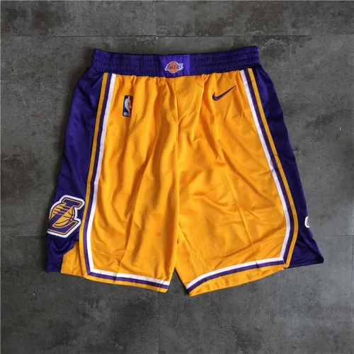 Los Angeles Lakers 2019 Yellow Basketball Shorts