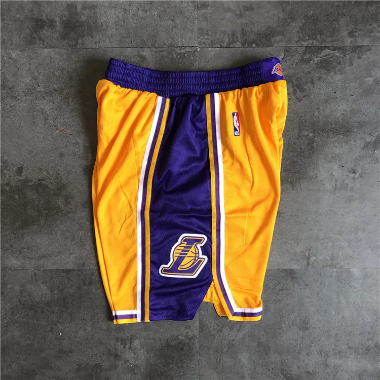 Los Angeles Lakers 2019 Yellow Basketball Shorts