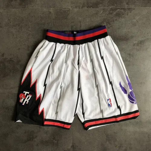 Toronto Raptors Throwback White Basketball Shorts