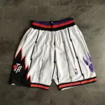 Toronto Raptors Throwback White Basketball Shorts