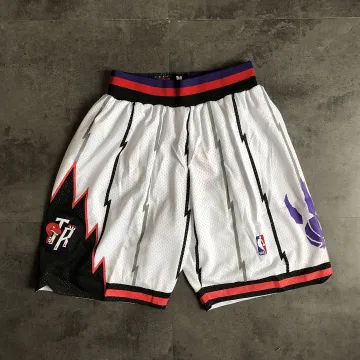 Toronto Raptors Throwback White Basketball Shorts