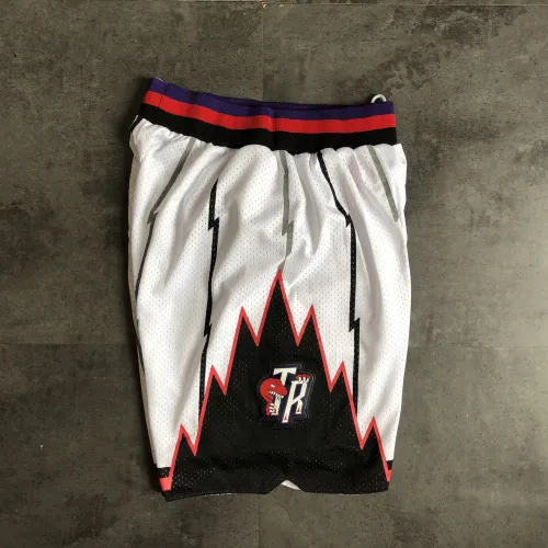Toronto Raptors Throwback White Basketball Shorts