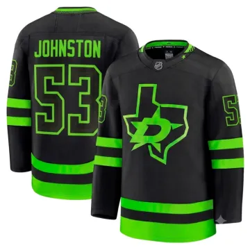 Camisa de jogador premium alternativa de Wyatt Johnston dos Dallas Stars - Preta