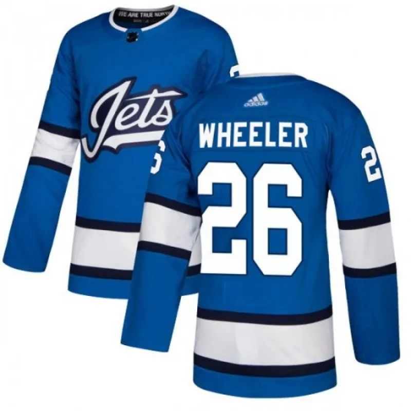 Men’s Winnipeg Jets Blake Wheeler #26 adidas Blue Alternate Authentic Jersey