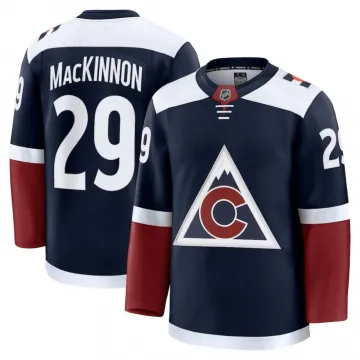 Maillot Premium Alternate Navy de l'Avalanche du Colorado Nathan MacKinnon pour hommes