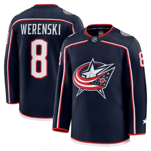 Maillot Premium « Fanatics Home » de Zach Werenski des Blue Jackets de Columbus - Bleu marine
