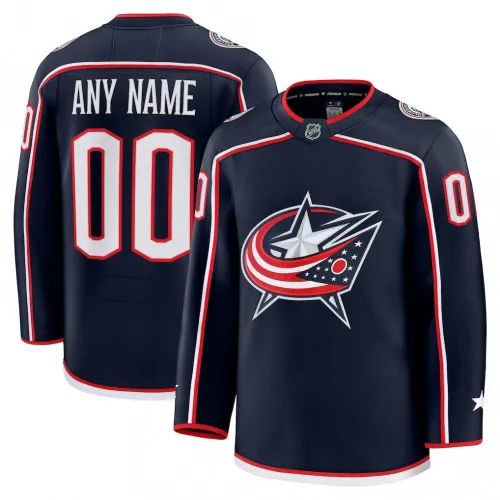 Camisa Personalizada Premium dos Columbus Blue Jackets para Jogos em Casa - Azul-marinho