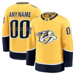 Camisa personalizada premium dos Nashville Predators para jogar em casa - Amarela