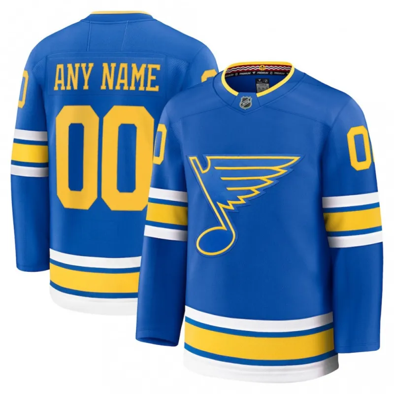 St. Louis Blues Home Premium Custom Jersey – Blue