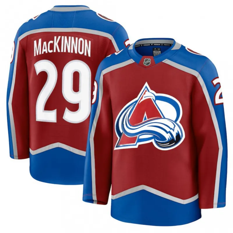 Men’s Colorado Avalanche Nathan MacKinnon Burgundy Home Premium Jersey