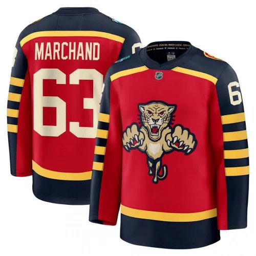 Camisa de jogador premium de Brad Marchand dos Florida Panthers para o Winter Classic da NHL de 2026