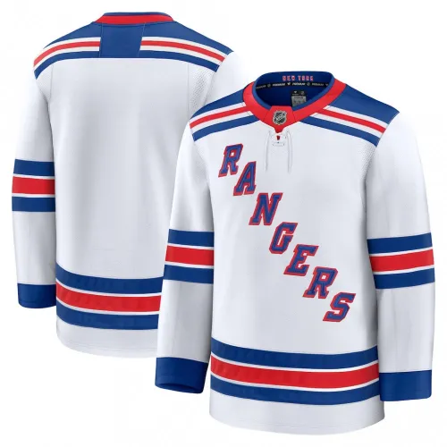 Hommes New York Rangers White Away Premium Jersey