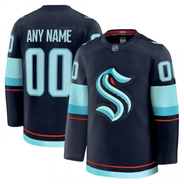 Seattle Kraken Home Premium Custom Jersey - Deep Sea Blue