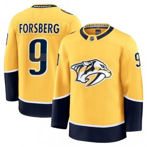 Filip Forsberg Nashville Predators Home Premium Jersey - Yellow