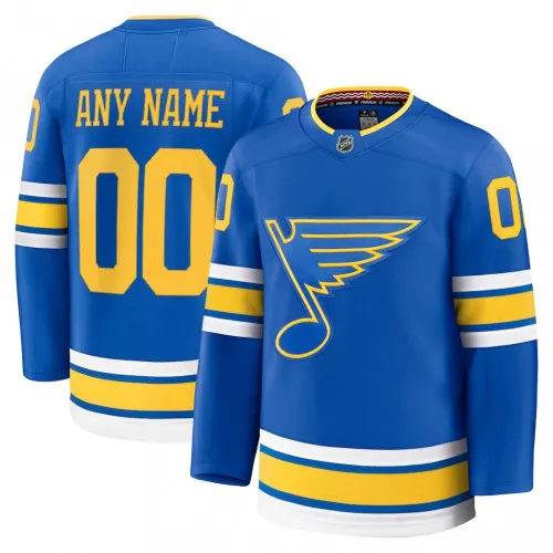 Maglia personalizzata Premium da casa dei St. Louis Blues - Blu