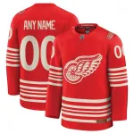 Camisa Premium Personalizada do Centenário dos Detroit Red Wings - Vermelha