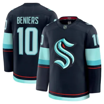 Maillot Premium domicile de Matty Beniers des Seattle Kraken - Bleu marine
