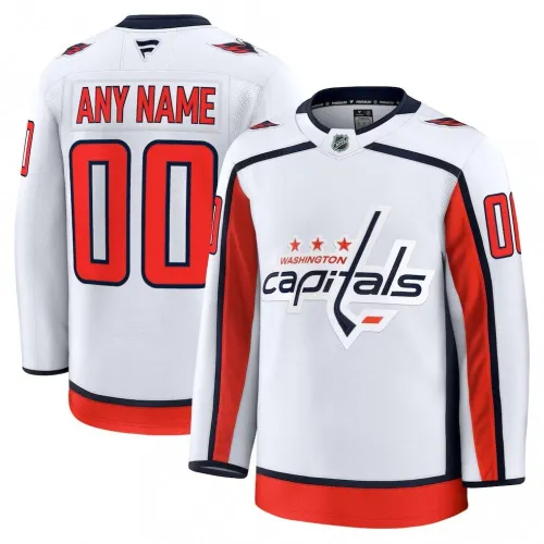 Washington Capitals Away Premium Custom Jersey - White