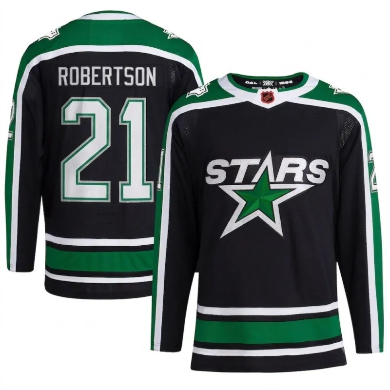 Jason Robertson Dallas Stars Black Reverse Retro 2.0 Authentic Player Jersey