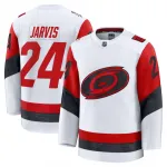 Camisola Premium Away Branca Seth Jarvis dos Carolina Hurricanes para homem
