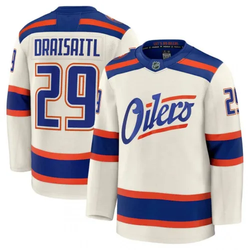 Leon Draisaitl Edmonton Oilers Alternate Cream Premium Player Jersey