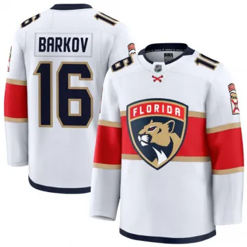 Camisa de jogador Premium dos Florida Panthers de Aleksander Barkov (para jogos fora de casa) - Branca