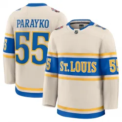 Maglia da giocatore premium Colton Parayko dei St. Louis Blues per l'NHL Winter Classic 2025 - Colore crema