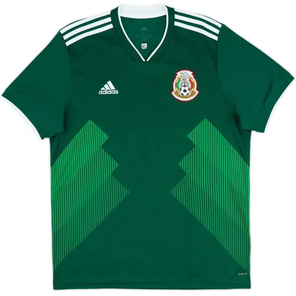 2018 Mexico Home Retro Jersey - A-Grade Quality Detail View