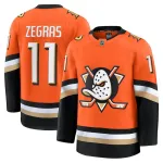 Camiseta Premium naranja de local de Trevor Zegras, de los Anaheim Ducks