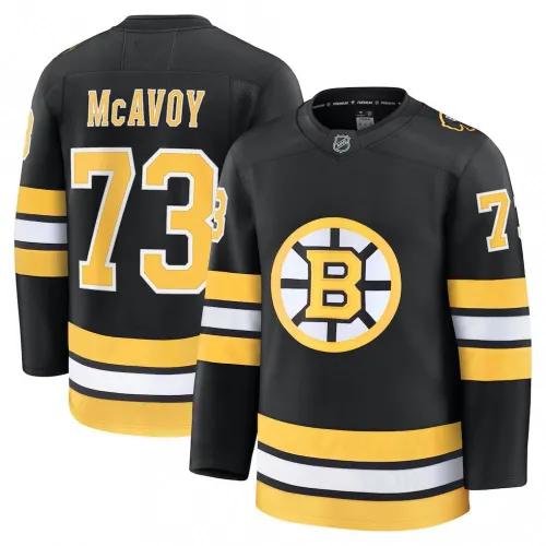 Camisola de Jogador Premium para Casa Charlie McAvoy Boston Bruins - Preto