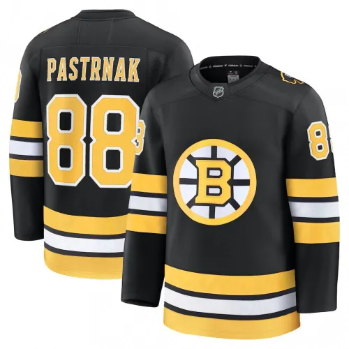 Camisola de Jogador Premium Casa David Pastrnak Boston Bruins - Preto