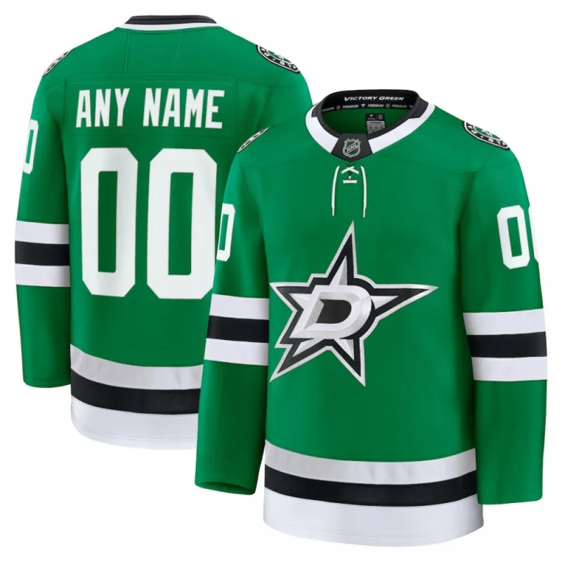 Camisa personalizada premium dos Dallas Stars para jogos em casa – Verde Kelly