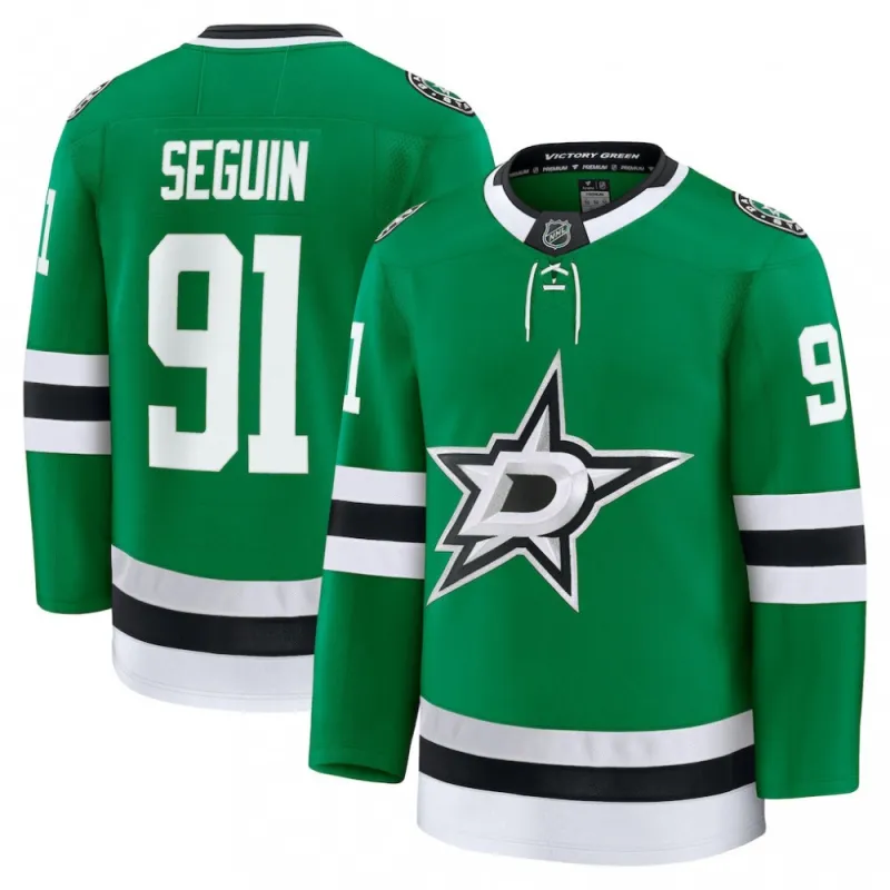 Camisa de jogador premium do Tyler Seguin dos Dallas Stars – Verde Kelly