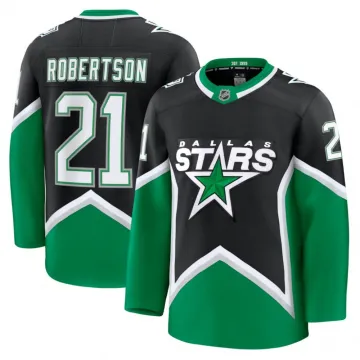 Camisa de jogador premium alternativa de Jason Robertson dos Dallas Stars - Preta