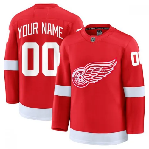 Maglia personalizzata Premium da casa dei Detroit Red Wings - Rossa