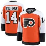 Camisola Premium Laranja dos Philadelphia Flyers Sean Couturier para homem